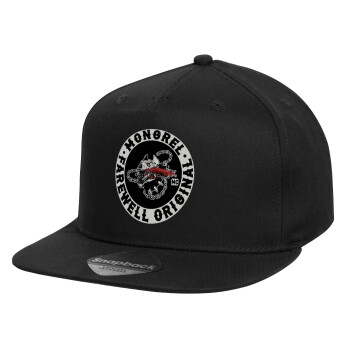 Day's Gone, mongrel farewell original, Καπέλο παιδικό Flat Snapback, Μαύρο (100% ΒΑΜΒΑΚΕΡΟ, ΠΑΙΔΙΚΟ, UNISEX, ONE SIZE)