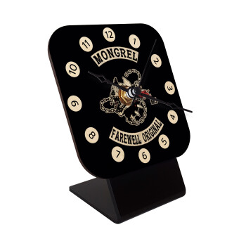 Day's Gone, mongrel farewell original, Επιτραπέζιο ρολόι σε φυσικό ξύλο (10cm)