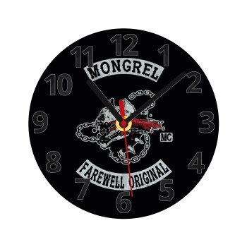 Day's Gone, mongrel farewell original, Ρολόι τοίχου γυάλινο (20cm)