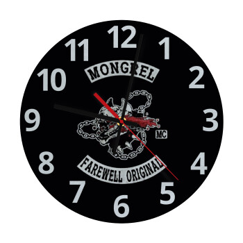 Day's Gone, mongrel farewell original, Ρολόι τοίχου γυάλινο (30cm)