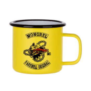 Day's Gone, mongrel farewell original, Metallic enamel MATT Yellow cup 360ml