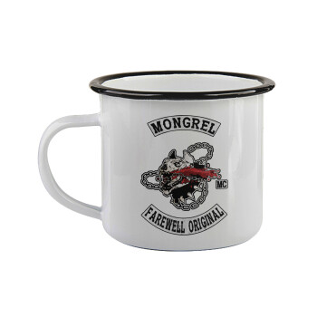 Day's Gone, mongrel farewell original, Κούπα εμαγιέ με μαύρο χείλος 360ml