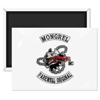 Day's Gone, mongrel farewell original, Ορθογώνιο μαγνητάκι ψυγείου διάστασης 9x6cm