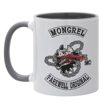 Day's Gone, mongrel farewell original, Κούπα χρωματιστή γκρι, κεραμική, 330ml