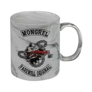 Day's Gone, mongrel farewell original, Mug ceramic marble style, 330ml