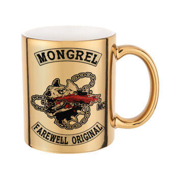 Day's Gone, mongrel farewell original, Mug ceramic, gold mirror, 330ml