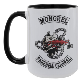Day's Gone, mongrel farewell original, Κούπα Mega 15oz, κεραμική Μαύρη, 450ml