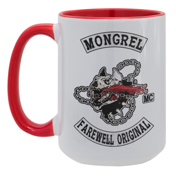 Day's Gone, mongrel farewell original, Κούπα Mega 15oz, κεραμική Κόκκινη, 450ml