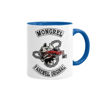 Day's Gone, mongrel farewell original, Κούπα χρωματιστή μπλε, κεραμική, 330ml