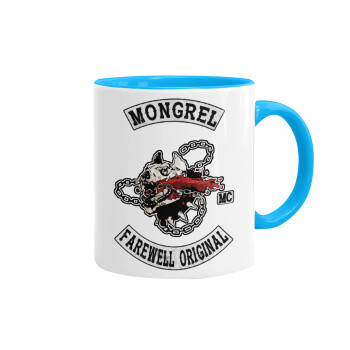 Day's Gone, mongrel farewell original, Κούπα χρωματιστή γαλάζια, κεραμική, 330ml