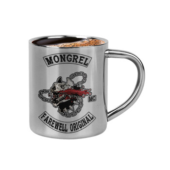 Day's Gone, mongrel farewell original, Double-wall metal cup for espresso (220ml)