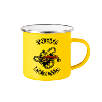 Day's Gone, mongrel farewell original, Yellow Enamel Metallic Cup 360ml