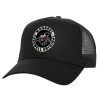 Structured Trucker Adult Hat, with Mesh, Black (100% COTTON, ADULT, UNISEX, ONE SIZE)