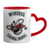 Mug heart red handle, ceramic, 330ml