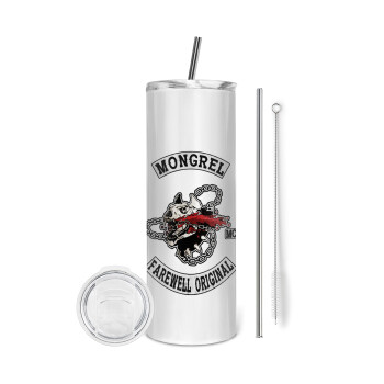 Day's Gone, mongrel farewell original, Eco friendly stainless steel tumbler 600ml, with metal straw & cleaning brush