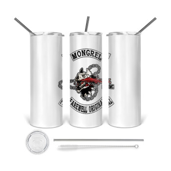 Day's Gone, mongrel farewell original, 360 Eco friendly stainless steel tumbler 600ml, with metal straw & cleaning brush