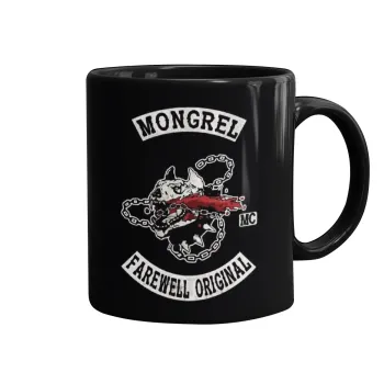 Day's Gone, mongrel farewell original, Mug black, ceramic, 330ml