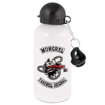 Day's Gone, mongrel farewell original, Metal water bottle, White, aluminum 500ml