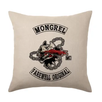 Day's Gone, mongrel farewell original, Μαξιλάρι καναπέ ΛΙΝΟ 40x40cm περιέχεται το  γέμισμα