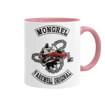 Day's Gone, mongrel farewell original, Mug colored pink, ceramic, 330ml