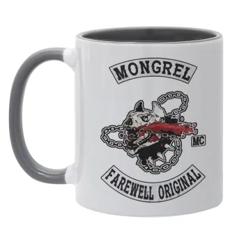 Day's Gone, mongrel farewell original, Κούπα χρωματιστή γκρι, κεραμική, 330ml