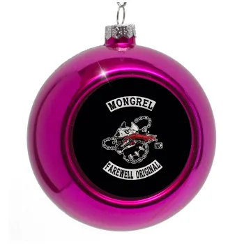 Day's Gone, mongrel farewell original, Στολίδι Χριστουγεννιάτικη μπάλα δένδρου Μωβ 8cm