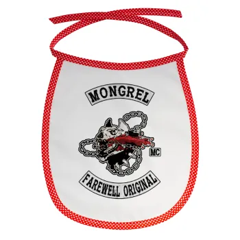 Day's Gone, mongrel farewell original, Σαλιάρα μωρού αλέκιαστη με κορδόνι Κόκκινη