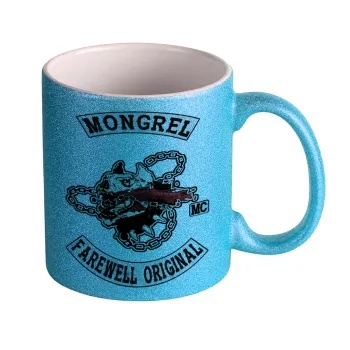 Day's Gone, mongrel farewell original, Κούπα Σιέλ Glitter που γυαλίζει, κεραμική, 330ml