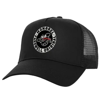 Day's Gone, mongrel farewell original, Structured Trucker Adult Hat, with Mesh, Black (100% COTTON, ADULT, UNISEX, ONE SIZE)