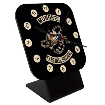 Day's Gone, mongrel farewell original, Επιτραπέζιο ρολόι σε φυσικό ξύλο (10cm)