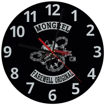 Day's Gone, mongrel farewell original, Ρολόι τοίχου γυάλινο (30cm)