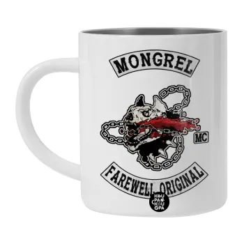 Day's Gone, mongrel farewell original, Λευκή Ανοξείδωτη Μεταλλική Κούπα 450ml - Διπλού Τοιχώματος 