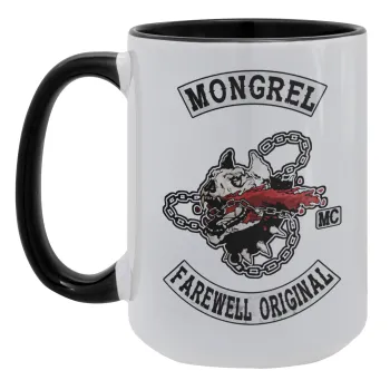 Day's Gone, mongrel farewell original, Κούπα Mega 15oz, κεραμική Μαύρη, 450ml