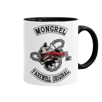 Day's Gone, mongrel farewell original, Mug colored black, ceramic, 330ml