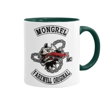 Day's Gone, mongrel farewell original, Κούπα χρωματιστή πράσινη, κεραμική, 330ml