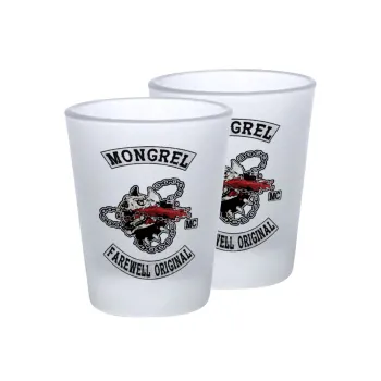 Day's Gone, mongrel farewell original, Σφηνοπότηρα γυάλινα 45ml του πάγου (2 τεμάχια)