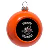Orange Christmas tree ornament bauble 8cm