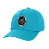 Adult Baseball Cap, 100% Cotton, Blue (COTTON, ADULT, UNISEX, ONE SIZE)