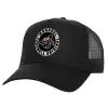 Structured Trucker Adult Hat, with Mesh, Black (100% COTTON, ADULT, UNISEX, ONE SIZE)