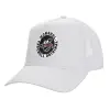 Structured Trucker Adult Hat, with Mesh, WHITE (100% COTTON, ADULT, UNISEX, ONE SIZE)