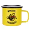 Metallic enamel MATT Yellow cup 360ml