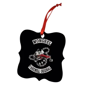 Day's Gone, mongrel farewell original, Στολίδι Χριστουγεννιάτικο στολίδι polygon ξύλινο 7.5cm