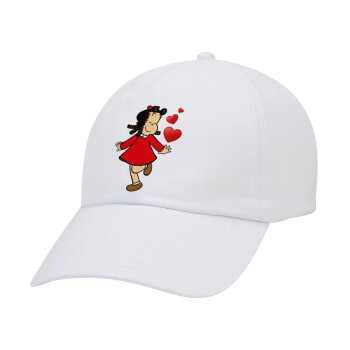 La petite Lulu, Καπέλο Ενηλίκων Baseball Λευκό 5-φύλλο (POLYESTER, ΕΝΗΛΙΚΩΝ, UNISEX, ONE SIZE)