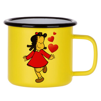 La petite Lulu, Metallic enamel MATT Yellow cup 360ml