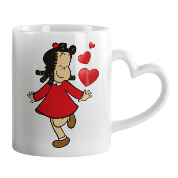 La petite Lulu, Mug heart handle, ceramic, 330ml