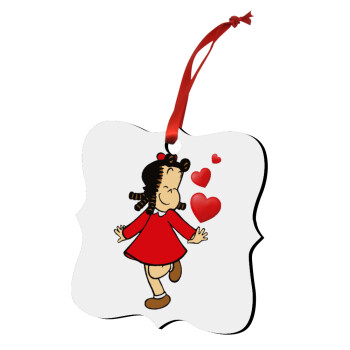 Η μικρή Λουλού, Στολίδι Χριστουγεννιάτικο στολίδι polygon ξύλινο 7.5cm