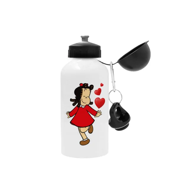 La petite Lulu — Metal water bottle, White, aluminum 500ml
