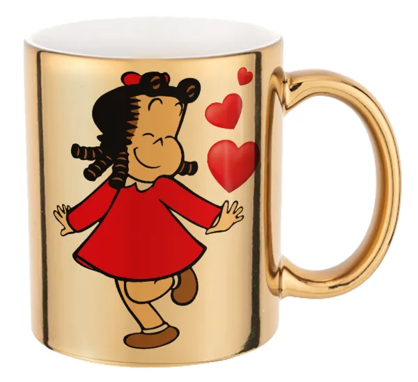 La petite Lulu — Mug ceramic, gold mirror, 330ml
