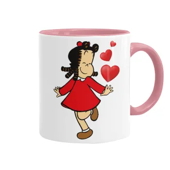 Η μικρή Λουλού, Κούπα χρωματιστή ροζ, κεραμική, 330ml