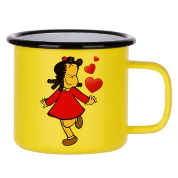 Η μικρή Λουλού, Κούπα Μεταλλική εμαγιέ ΜΑΤ Κίτρινη 360ml